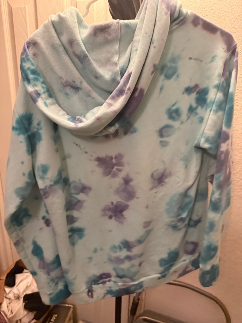 Tie-Dye Hooded Pullover Sweatshirt - VS Pink NWT. XS - Picture 3 of 3